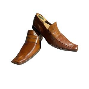 Antonio Fagnani Shoes Brown Leather Loafers Formal Dress EU44/US11 Made in Italy